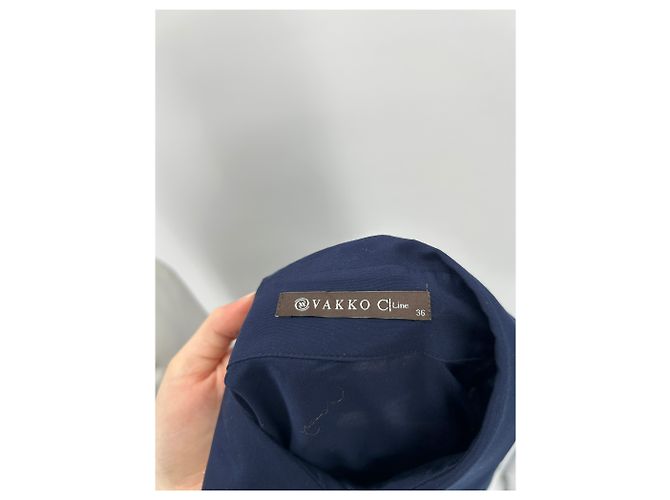 Autre Marque VAKKO Bluse Marineblau Größe 36 - Ansicht 5