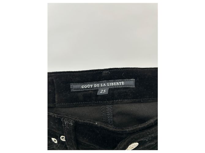 Autre Marque Jeans de terciopelo negro Cost of Freedom - vista 3