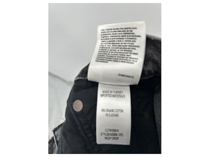 Agolde Jeans gris "Riley Crop" - vista 4