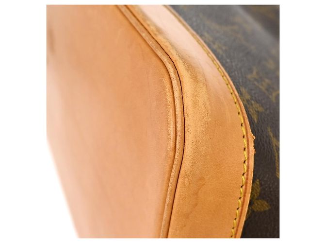 Borsa Alma Louis Vuitton in tela Monogram PM Marrone - vista 7