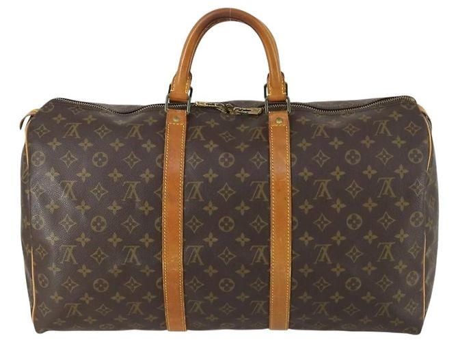 Louis Vuitton Keepall Monogram Canvas 50 Marrone - vista 2