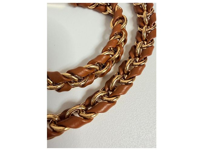 Tracolla catena Louis Vuitton i Marrone D'oro - Ansicht 8