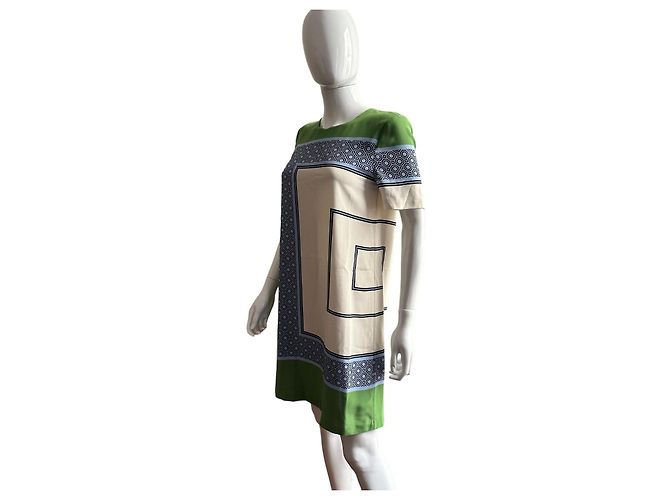 Vestido de crepé de seda estampado Tory Burch Multicolor - vista 10