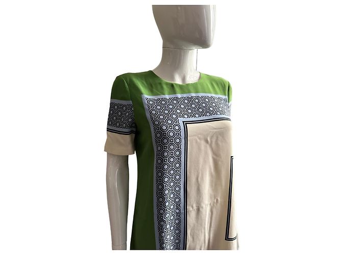 Vestido de crepé de seda estampado Tory Burch Multicolor - vista 13