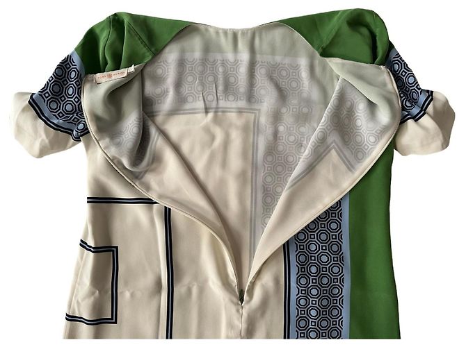 Vestido de crepé de seda estampado Tory Burch Multicolor - vista 3