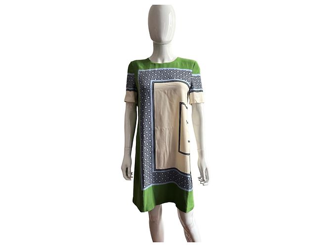Vestido de crepé de seda estampado Tory Burch Multicolor - vista 8