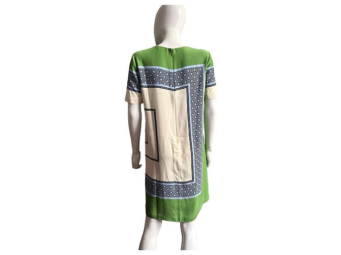 Vestido de crepé de seda estampado Tory Burch Multicolor - vista 9