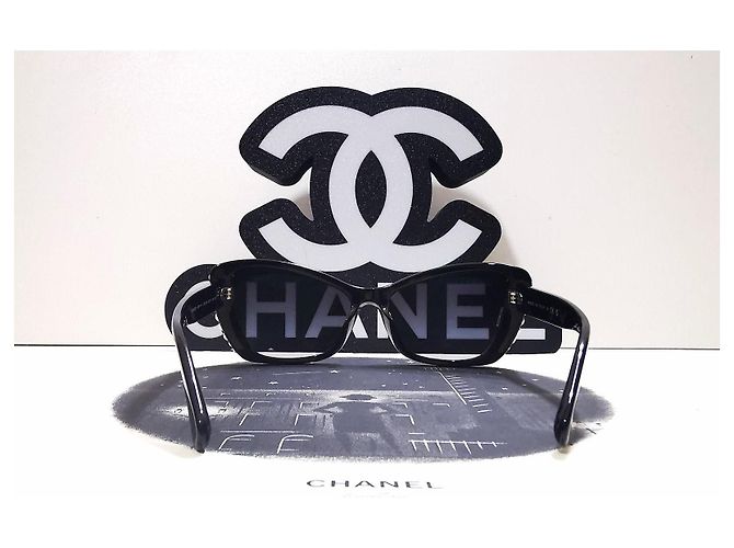 Occhiali da sole Chanel Cat Eyes neri con perle - 5481-H-A c.622/S6 Nero - vista 10