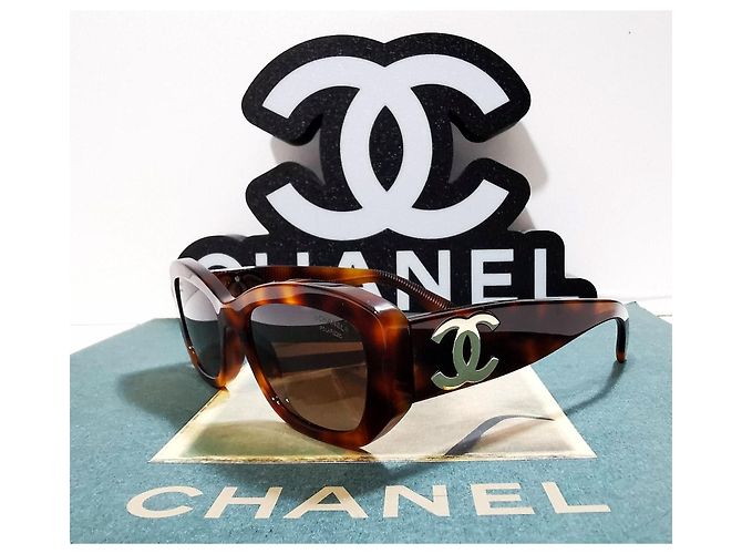 Gafas de Sol Chanel Rectangulares Marrón Carey - 5493 - c.1295/S9 Castaño - vista 10
