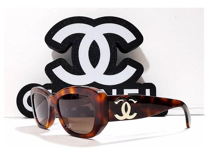Gafas de Sol Chanel Rectangulares Marrón Carey - 5493 - c.1295/S9 Castaño - vista 2