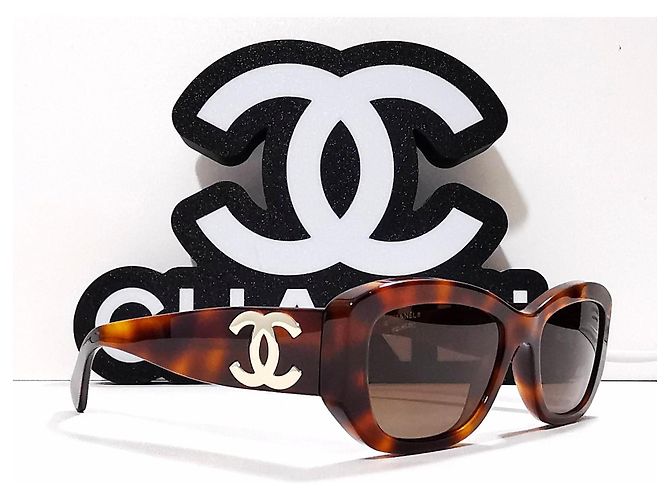 Gafas de Sol Chanel Rectangulares Marrón Carey - 5493 - c.1295/S9 Castaño - vista 4