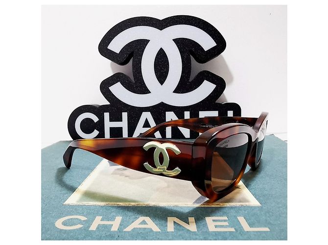 Gafas de Sol Chanel Rectangulares Marrón Carey - 5493 - c.1295/S9 Castaño - vista 7