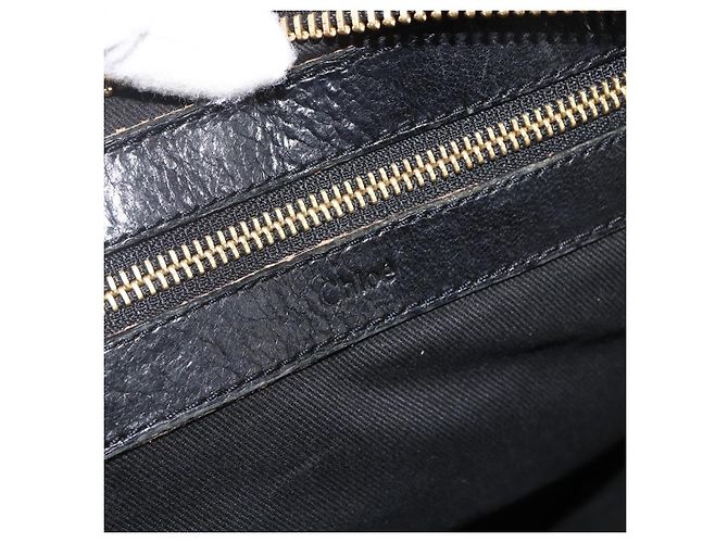 Chloé Borsa a mano Chloe Etel in pelle nera e oro Auth BSZ555 Nero D'oro - vista 15