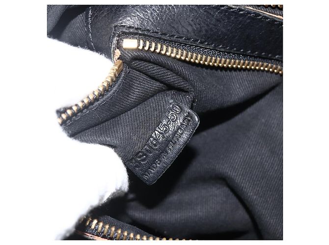 Chloé Borsa a mano Chloe Etel in pelle nera e oro Auth BSZ555 Nero D'oro - vista 21