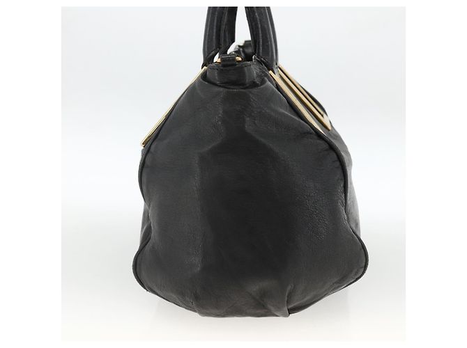 Chloé Borsa a mano Chloe Etel in pelle nera e oro Auth BSZ555 Nero D'oro - vista 4