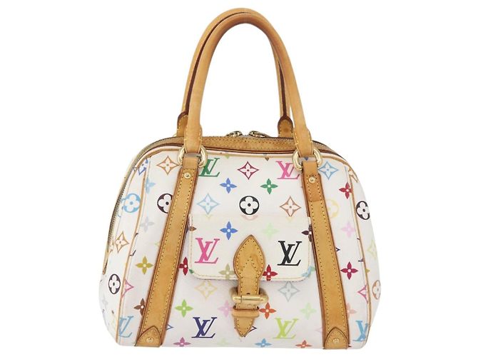 LOUIS VUITTON Handtasche Priscilla Monogramm Multicolor Weiß M40096 LV Auth AMZ317A - Ansicht 13