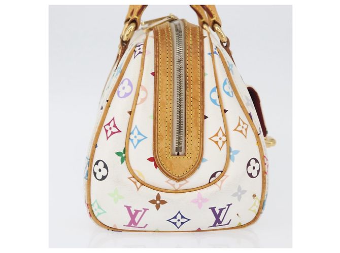 LOUIS VUITTON Handtasche Priscilla Monogramm Multicolor Weiß M40096 LV Auth AMZ317A - Ansicht 4
