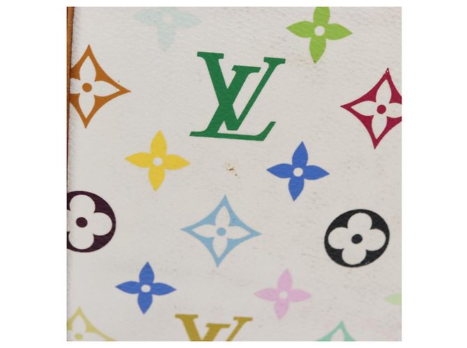 LOUIS VUITTON Handtasche Priscilla Monogramm Multicolor Weiß M40096 LV Auth AMZ317A - Ansicht 6