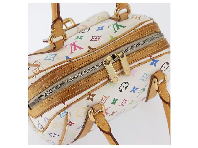 LOUIS VUITTON Handtasche Priscilla Monogramm Multicolor Weiß M40096 LV Auth AMZ317A - Ansicht 7