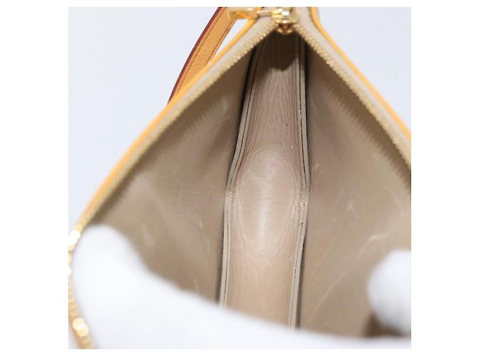 LOUIS VUITTON Bolsa Lexington Monogram Vernis Beige M91010 LV Auth LNZ662 - vista 20
