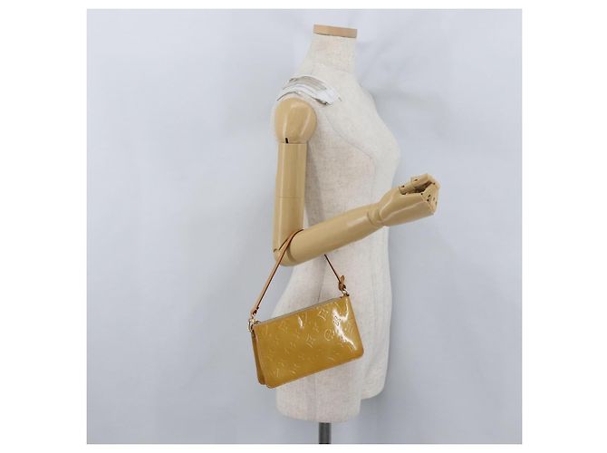 LOUIS VUITTON Bolsa Lexington Monogram Vernis Beige M91010 LV Auth LNZ662 - vista 22