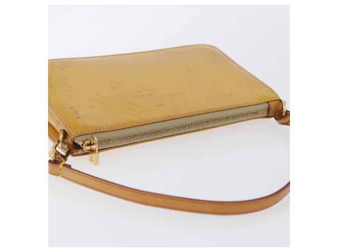 LOUIS VUITTON Bolsa Lexington Monogram Vernis Beige M91010 LV Auth LNZ662 - vista 7