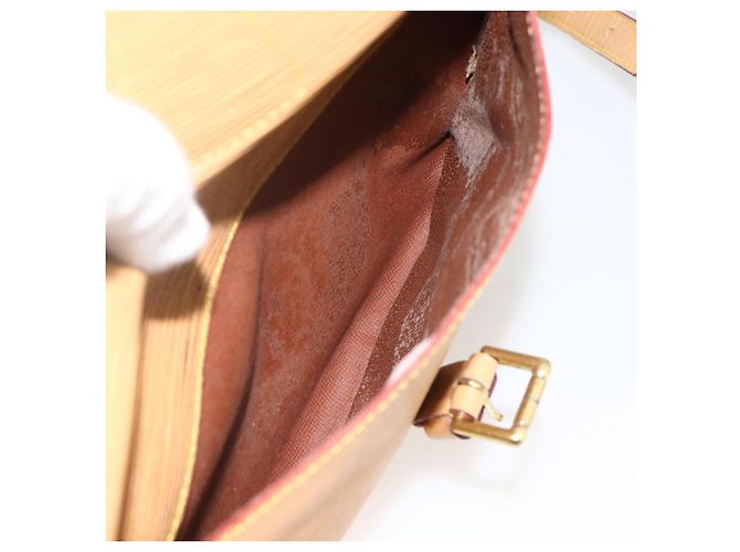 LOUIS VUITTON Epi Jeune Fille MM Schultertasche Beige M52156 LV Auth ka3311 - Ansicht 11