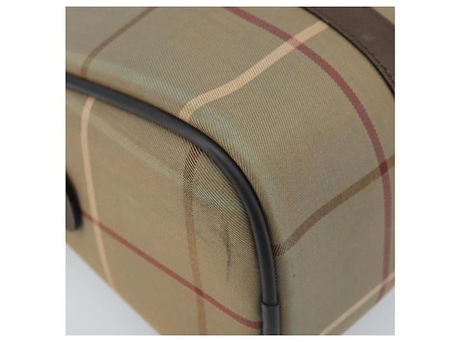 Borsa a mano in tela Nova Check di Burberrys marrone e oro Auth gh2024 D'oro - vista 11
