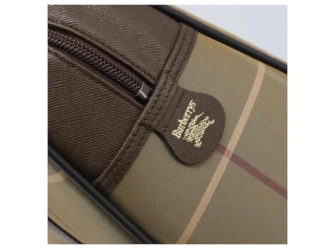 Borsa a mano in tela Nova Check di Burberrys marrone e oro Auth gh2024 D'oro - vista 14