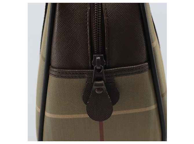 Borsa a mano in tela Nova Check di Burberrys marrone e oro Auth gh2024 D'oro - vista 16