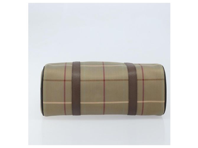 Borsa a mano in tela Nova Check di Burberrys marrone e oro Auth gh2024 D'oro - vista 9