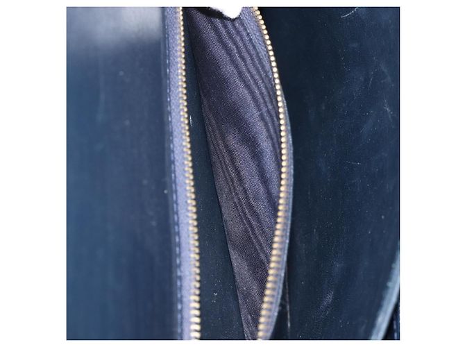 Céline Borsa a Spalla Celine C Sulky in Tela Blu Navy e Oro Auth ka3383 D'oro - vista 20