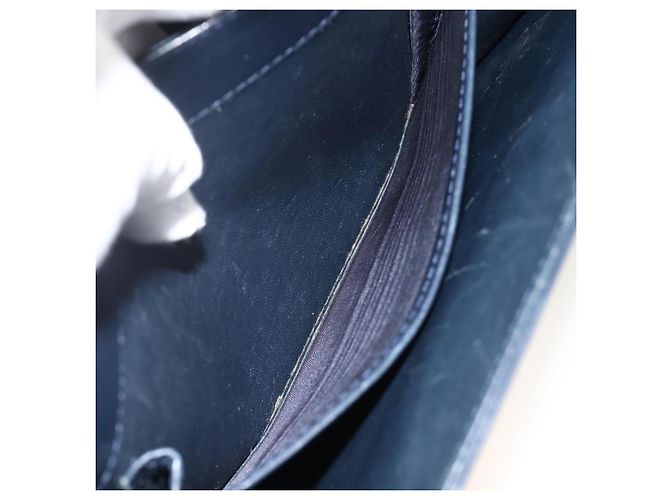 Céline Borsa a Spalla Celine C Sulky in Tela Blu Navy e Oro Auth ka3383 D'oro - vista 22
