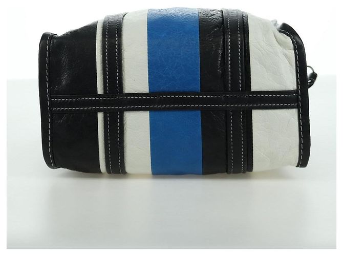 Bolso Shopper Bazaar S de cuero 2 en 1 azul plata BALENCIAGA 443096 Auth BSZ626V - vista 11