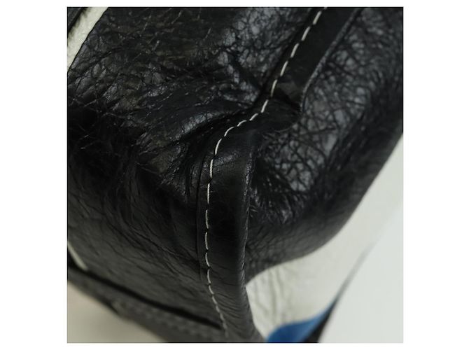 Bolso Shopper Bazaar S de cuero 2 en 1 azul plata BALENCIAGA 443096 Auth BSZ626V - vista 15