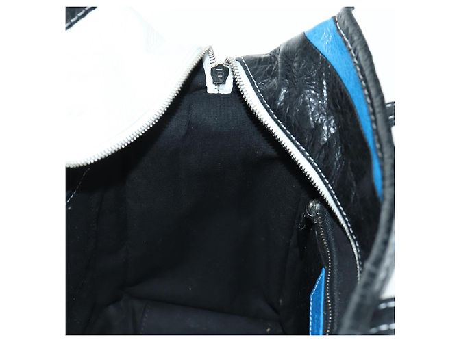 Bolso Shopper Bazaar S de cuero 2 en 1 azul plata BALENCIAGA 443096 Auth BSZ626V - vista 20