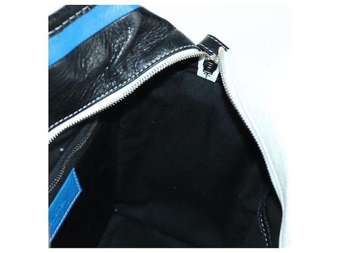 Bolso Shopper Bazaar S de cuero 2 en 1 azul plata BALENCIAGA 443096 Auth BSZ626V - vista 21