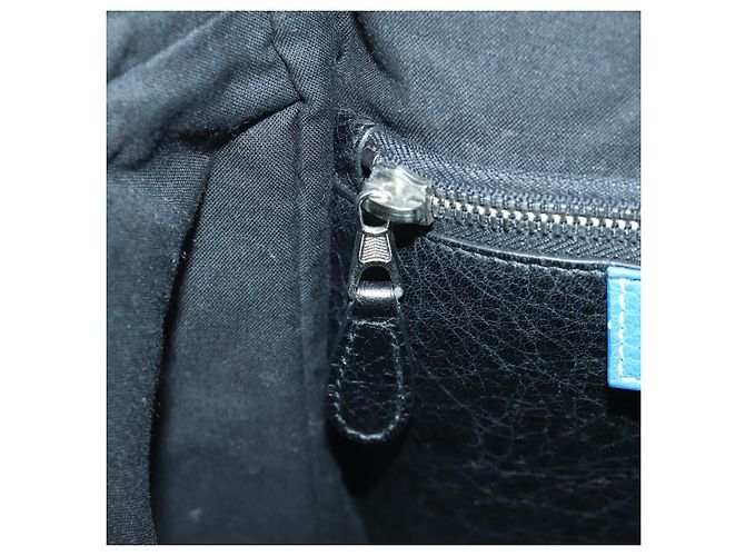 Bolso Shopper Bazaar S de cuero 2 en 1 azul plata BALENCIAGA 443096 Auth BSZ626V - vista 22