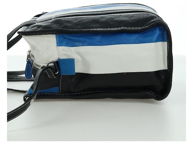Bolso Shopper Bazaar S de cuero 2 en 1 azul plata BALENCIAGA 443096 Auth BSZ626V - vista 4