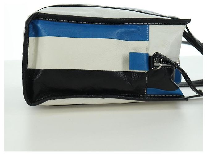 Bolso Shopper Bazaar S de cuero 2 en 1 azul plata BALENCIAGA 443096 Auth BSZ626V - vista 5