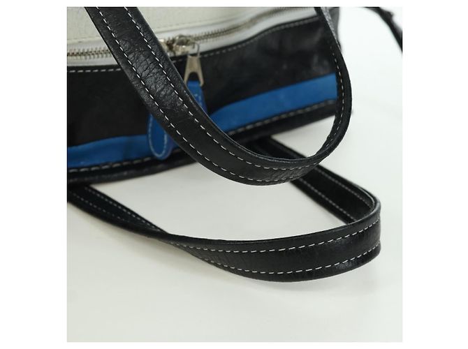 Bolso Shopper Bazaar S de cuero 2 en 1 azul plata BALENCIAGA 443096 Auth BSZ626V - vista 7