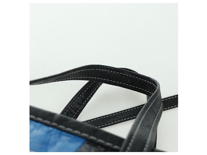 Bolso Shopper Bazaar S de cuero 2 en 1 azul plata BALENCIAGA 443096 Auth BSZ626V - vista 8