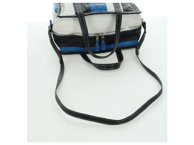 Bolso Shopper Bazaar S de cuero 2 en 1 azul plata BALENCIAGA 443096 Auth BSZ626V - vista 9