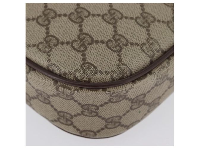 Borsa Sherry Line GG Supreme Web di GUCCI in PVC beige e oro 156 01 034 Auth AMZ358 D'oro - vista 11