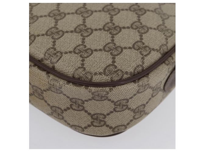 Borsa Sherry Line GG Supreme Web di GUCCI in PVC beige e oro 156 01 034 Auth AMZ358 D'oro - vista 12