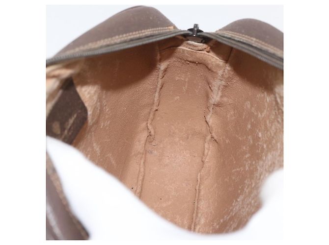 Borsa Sherry Line GG Supreme Web di GUCCI in PVC beige e oro 156 01 034 Auth AMZ358 D'oro - vista 17