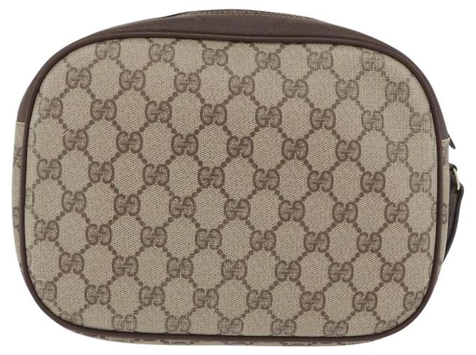 Borsa Sherry Line GG Supreme Web di GUCCI in PVC beige e oro 156 01 034 Auth AMZ358 D'oro - vista 3