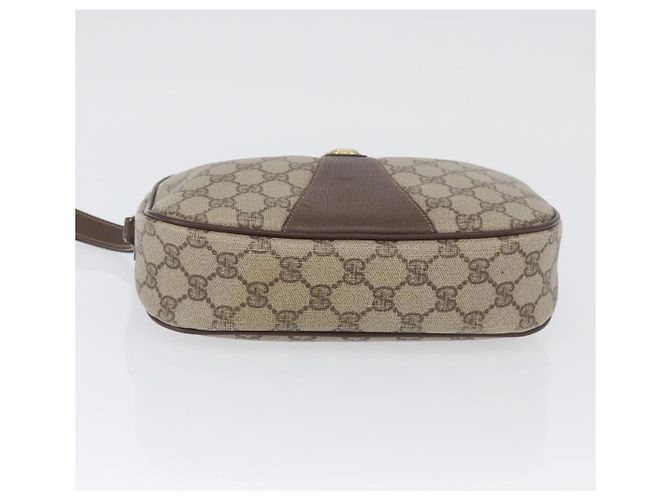 Borsa Sherry Line GG Supreme Web di GUCCI in PVC beige e oro 156 01 034 Auth AMZ358 D'oro - vista 8
