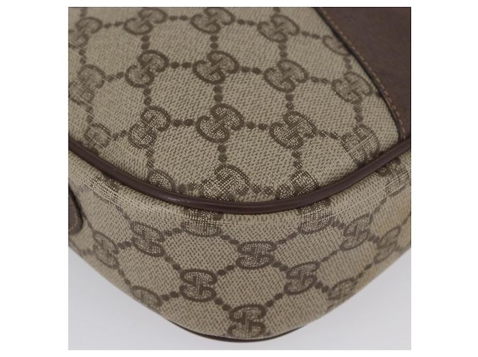 Borsa Sherry Line GG Supreme Web di GUCCI in PVC beige e oro 156 01 034 Auth AMZ358 D'oro - vista 9