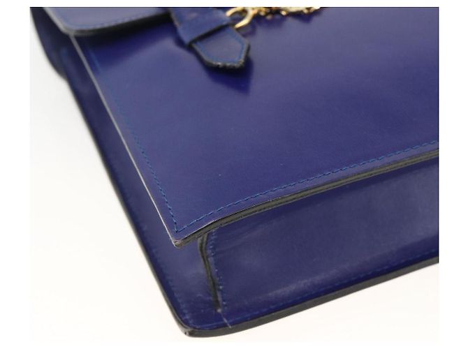 Céline Borsa a mano CELINE in pelle azzurro chiaro oro Auth BAZ584A D'oro Blu chiaro - vista 11
